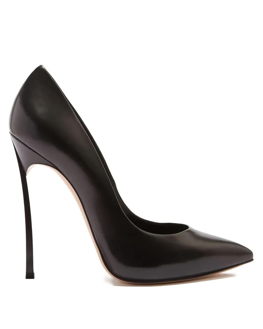 Casadei Black 115Mm Leather Heeled Pumps