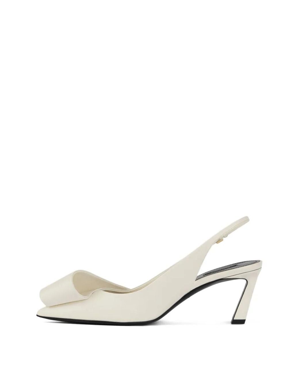 Givenchy White Twisted Ribbon Slingbacks Pumps