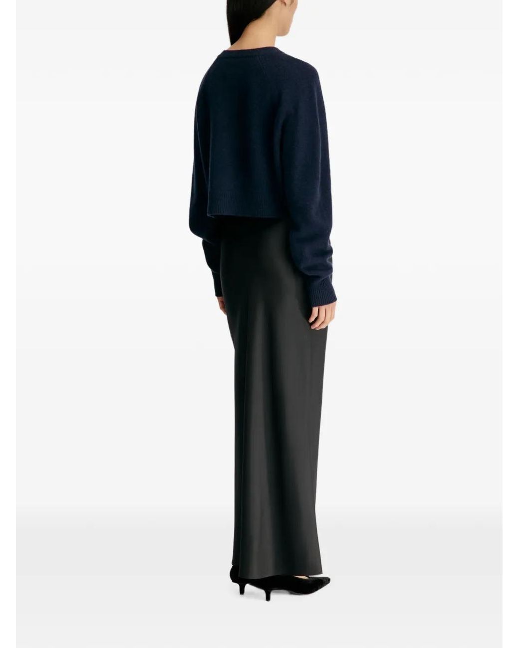 Loulou de Saison Blue Heike Raglan-Sleeve Cashmere Cardigan