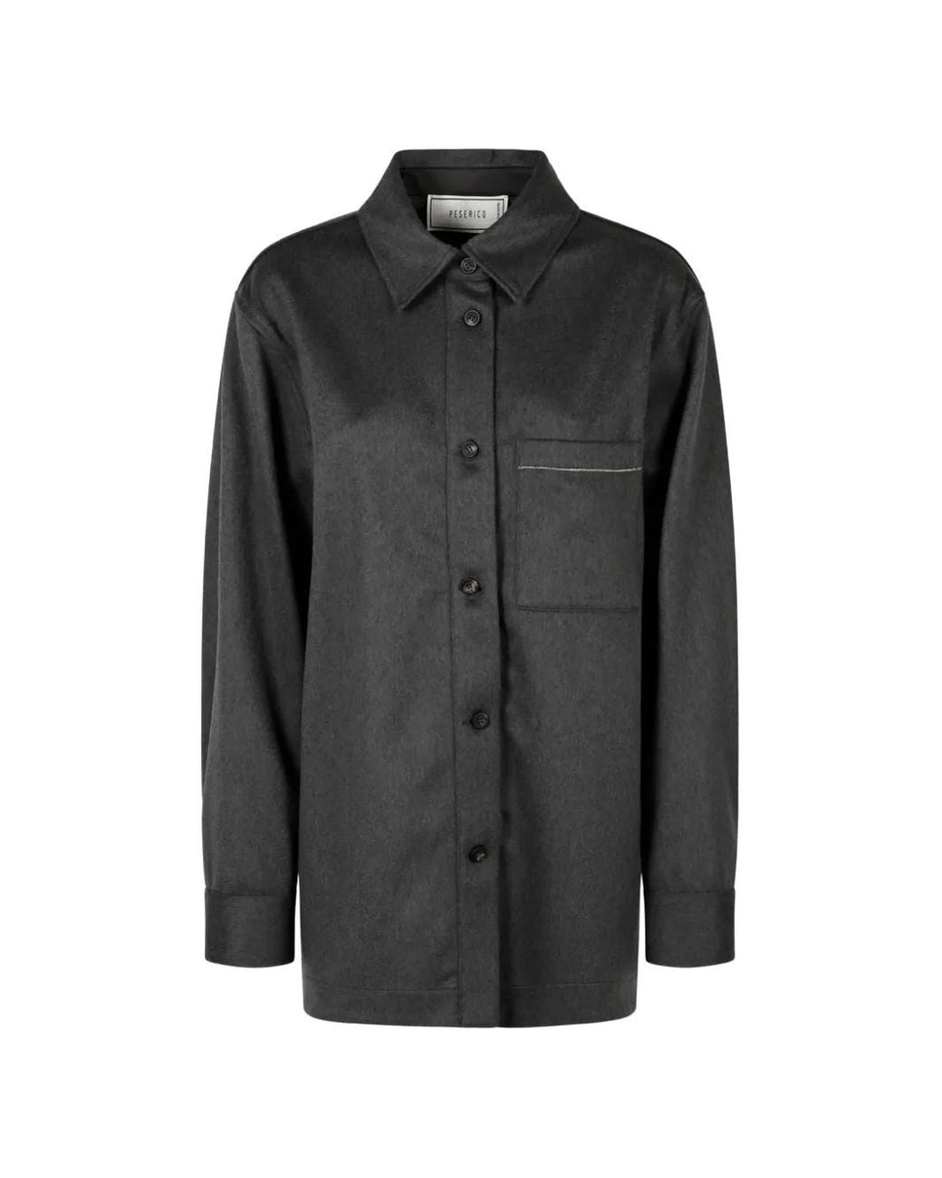 Peserico Black Chest-Pocket Shirt