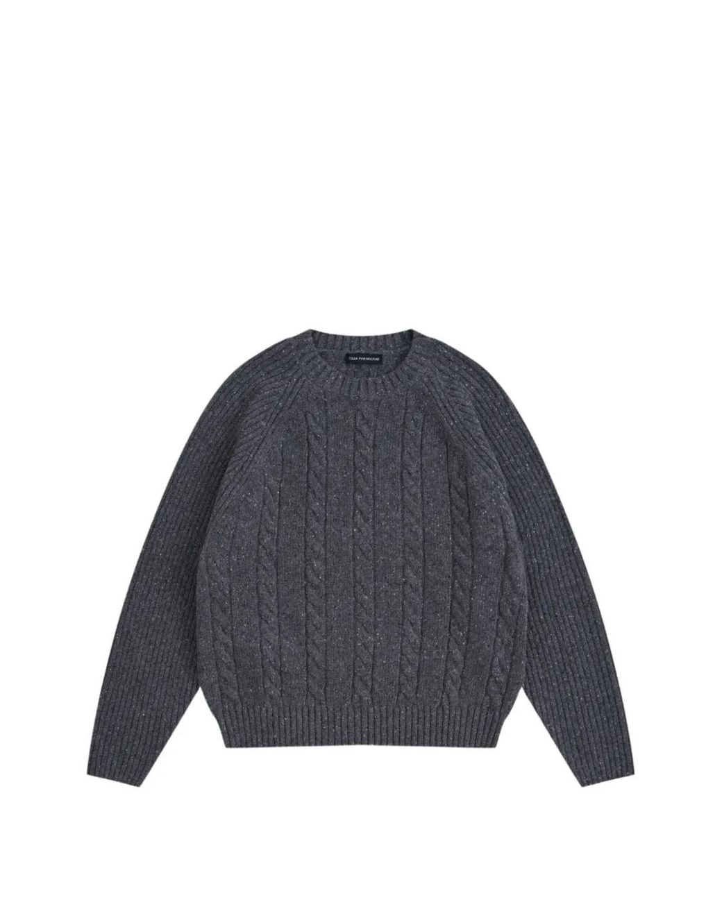 Gosha Rubchinskiy Blue Cable-Knit Flecked Sweater