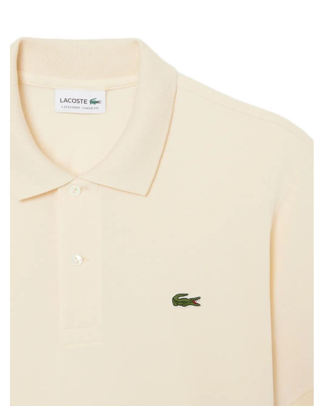 Lacoste White Classic Fit L.12.12 Light Piqué Polo for men