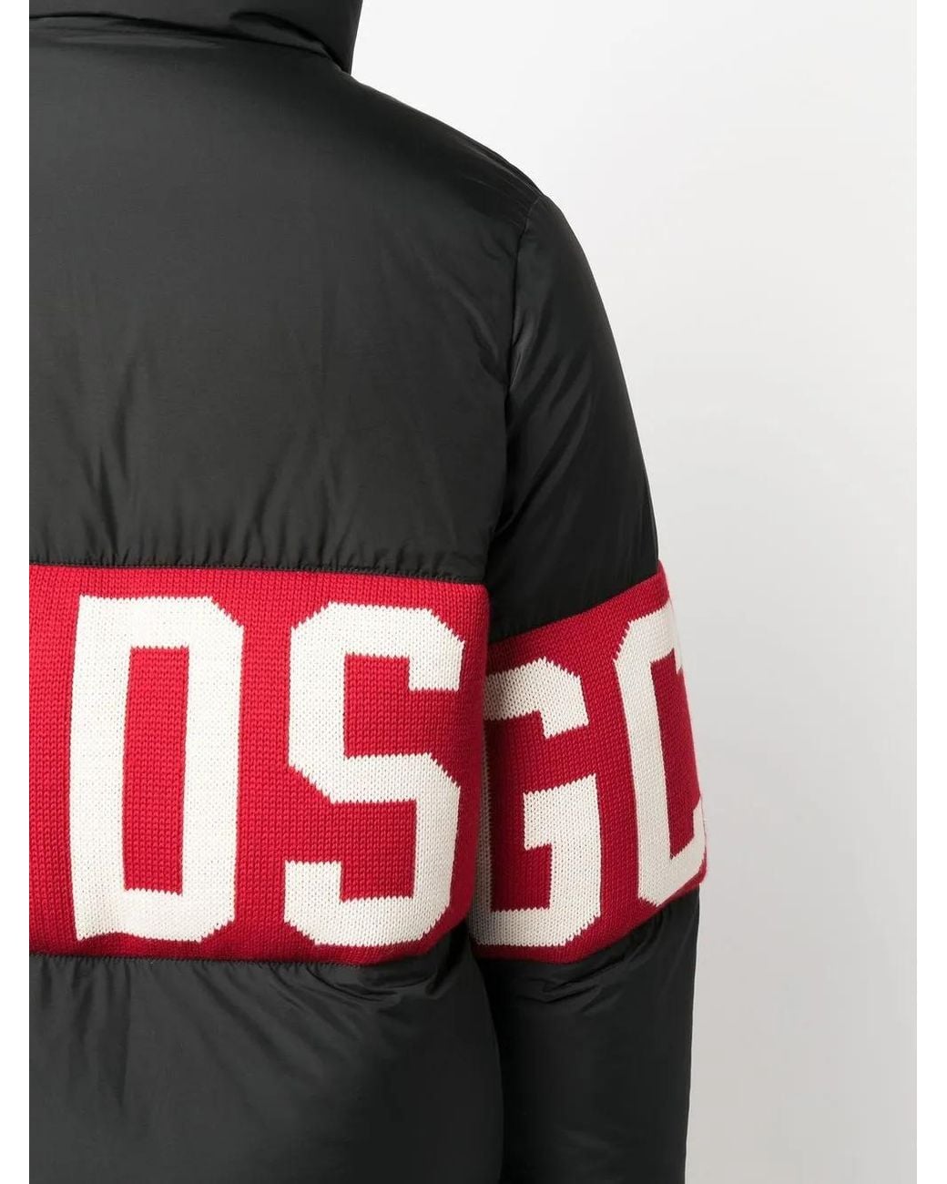 Gcds Black Down Jacket With Logo for men