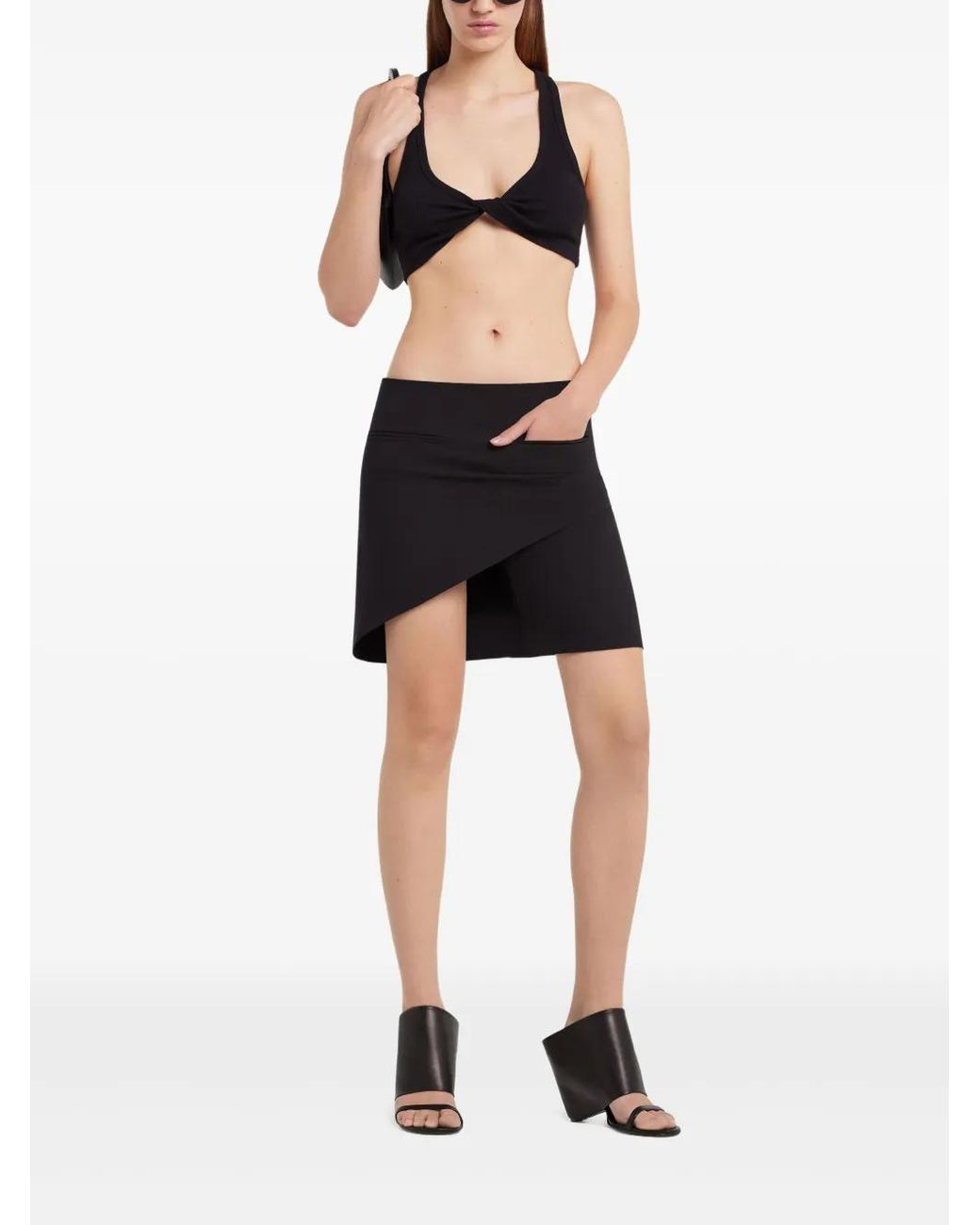 Courreges Black Twist Top