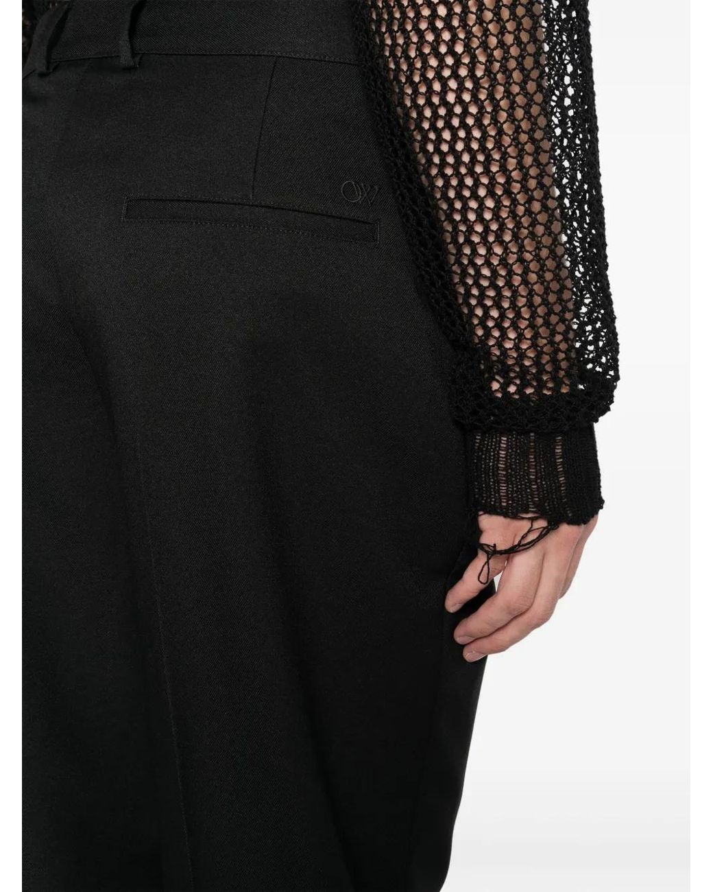 Off-White c/o Virgil Abloh Gerade High-Waist-Hose in Black für Herren