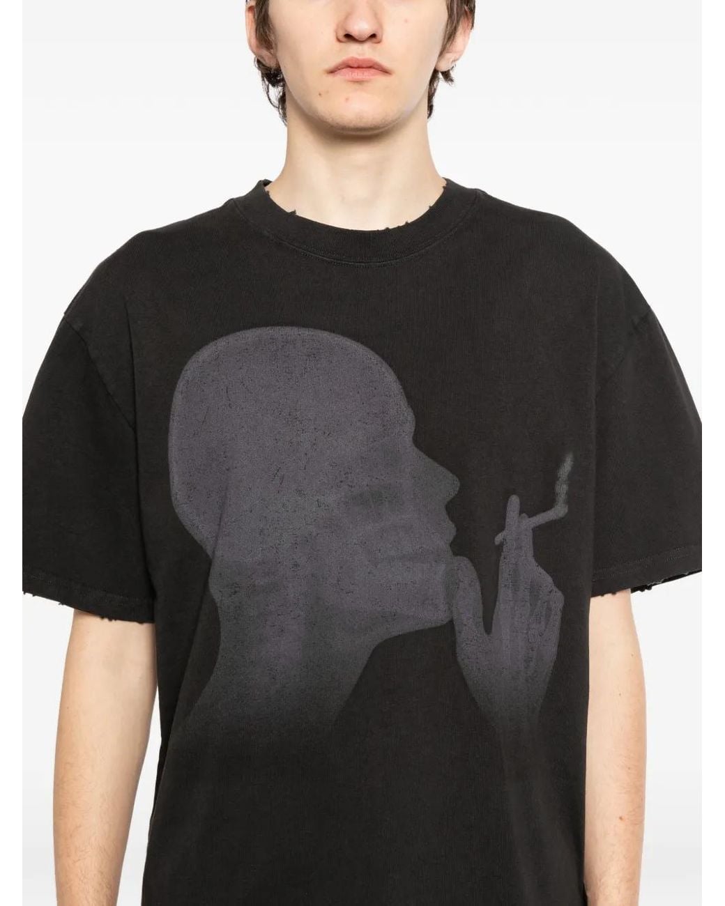 WARMAN Black Crew Neck T-Shirt for men