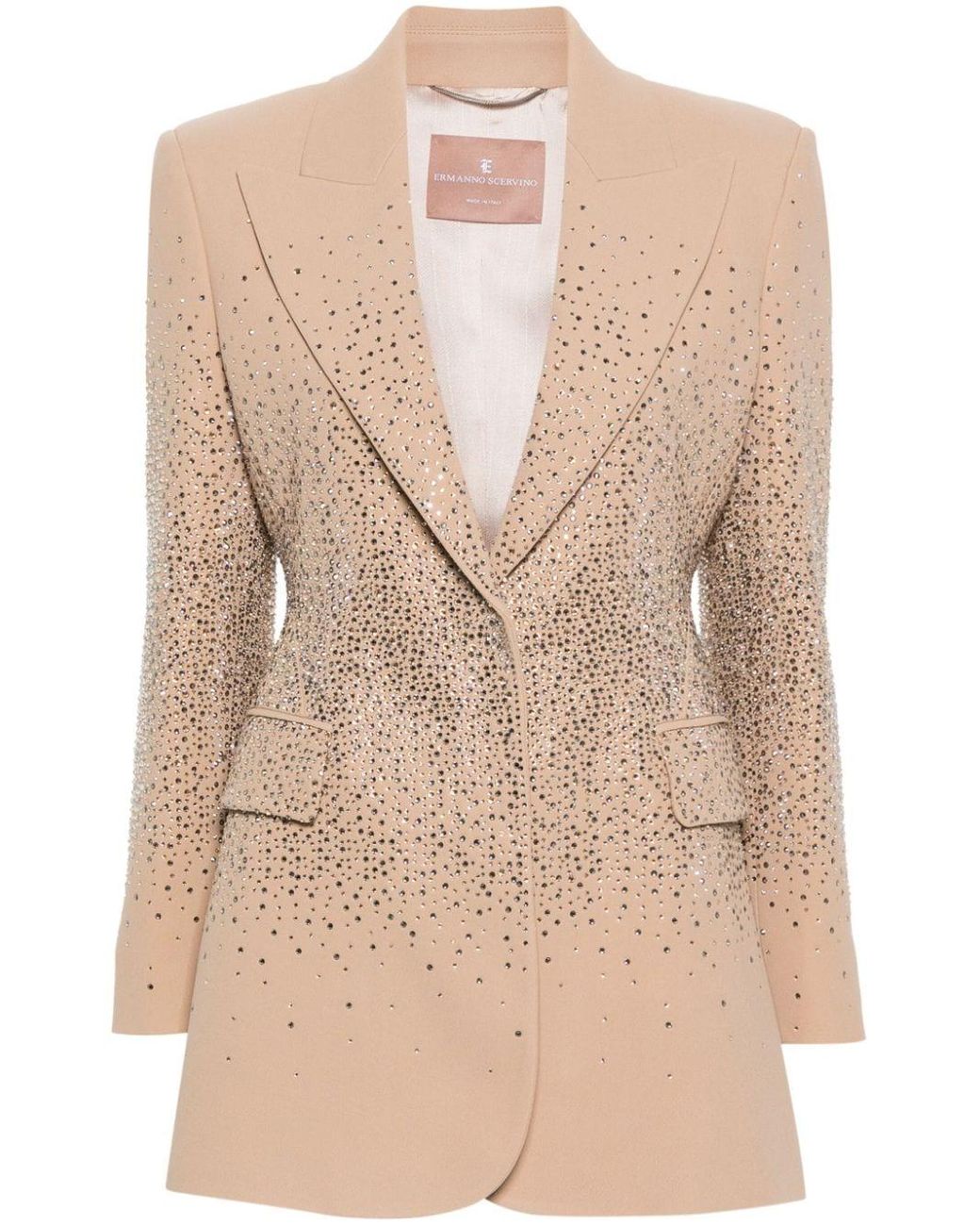 Ermanno Scervino floral-embroidered single-breasted coat - Neutrals