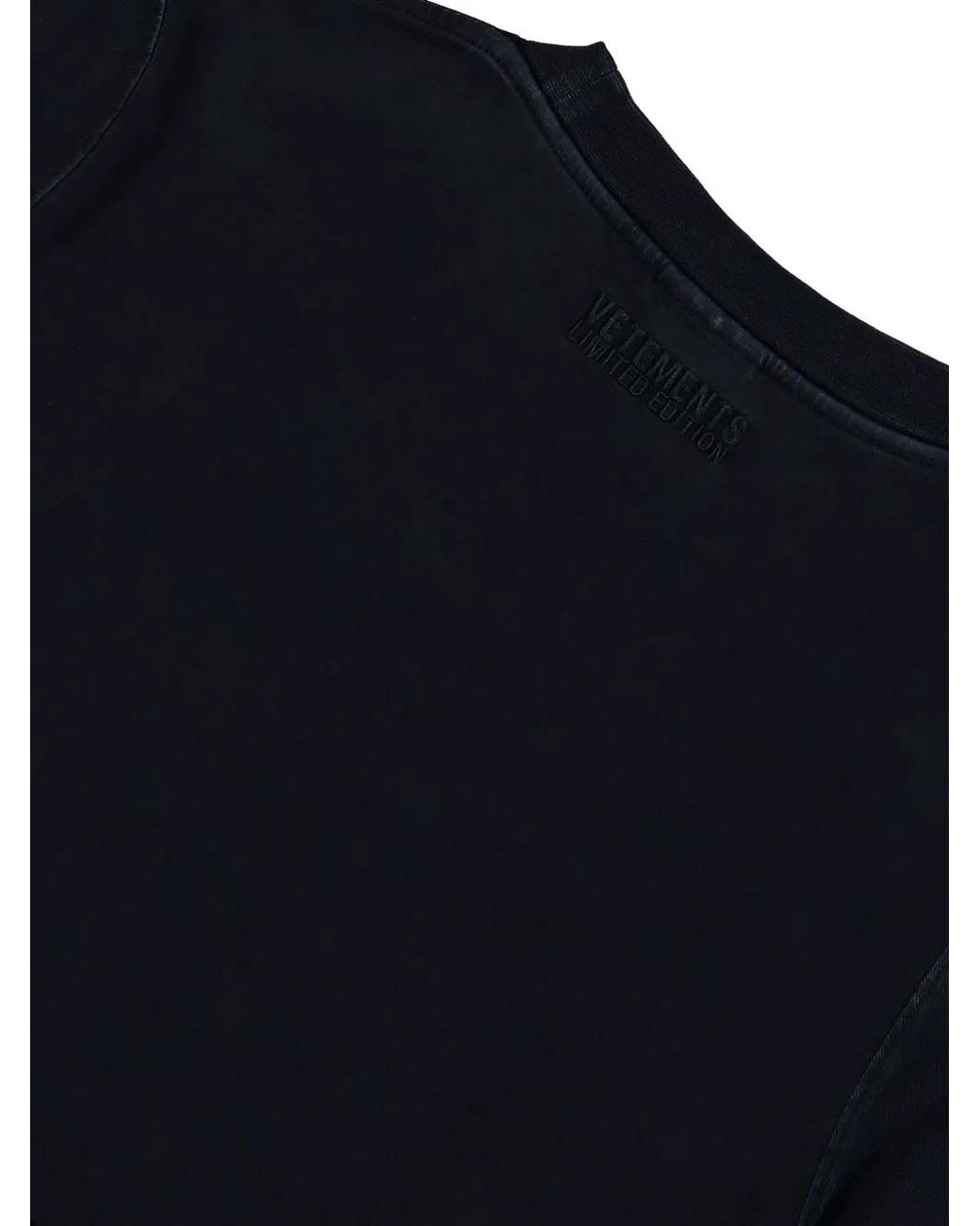 Vetements Black Cropped T-Shirt