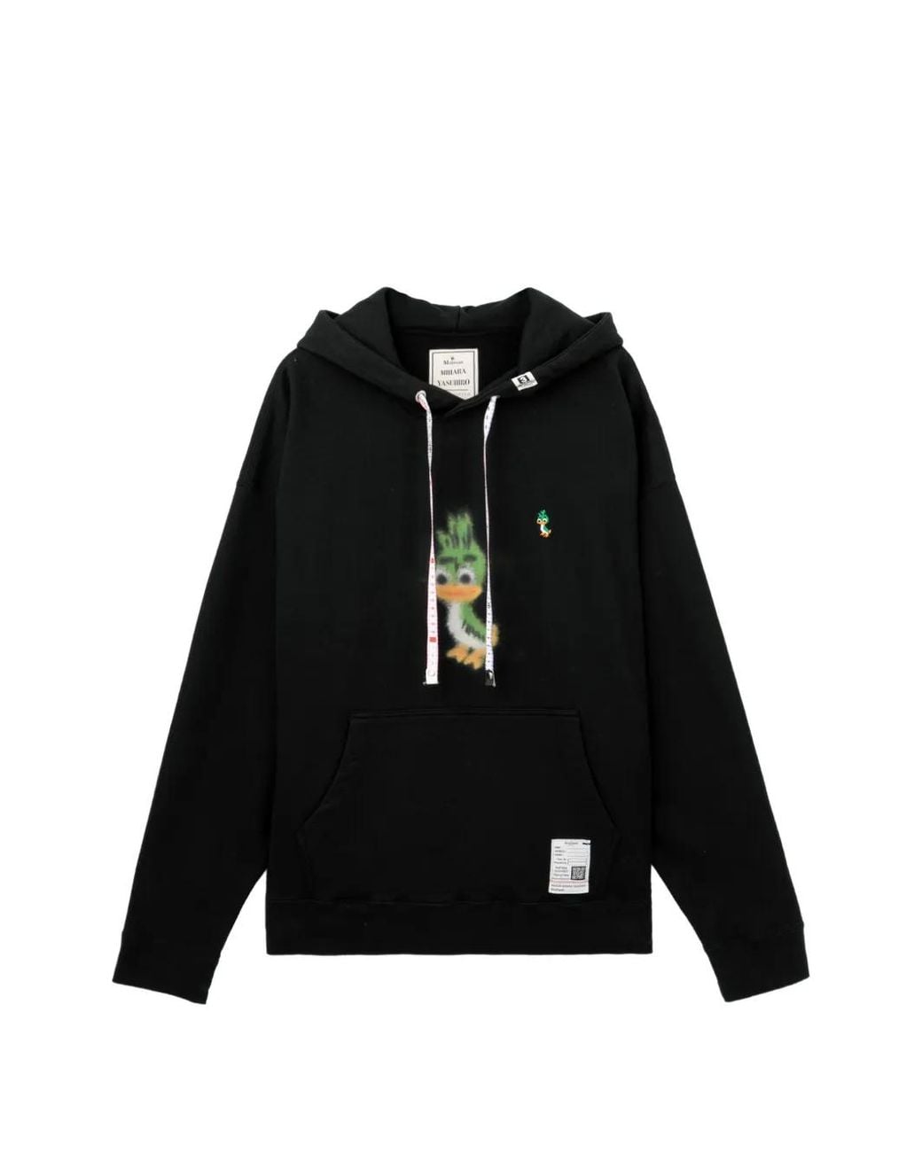 Maison Mihara Yasuhiro Black Leon Printed Hoodie