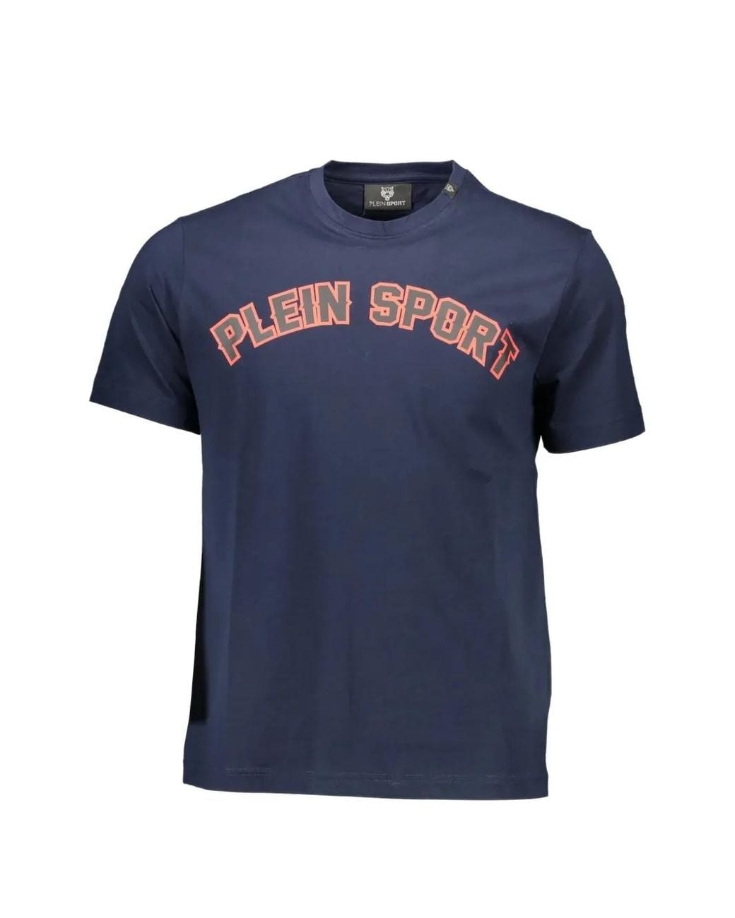 Philipp Plein Blue Logo-Print T-Shirt for men