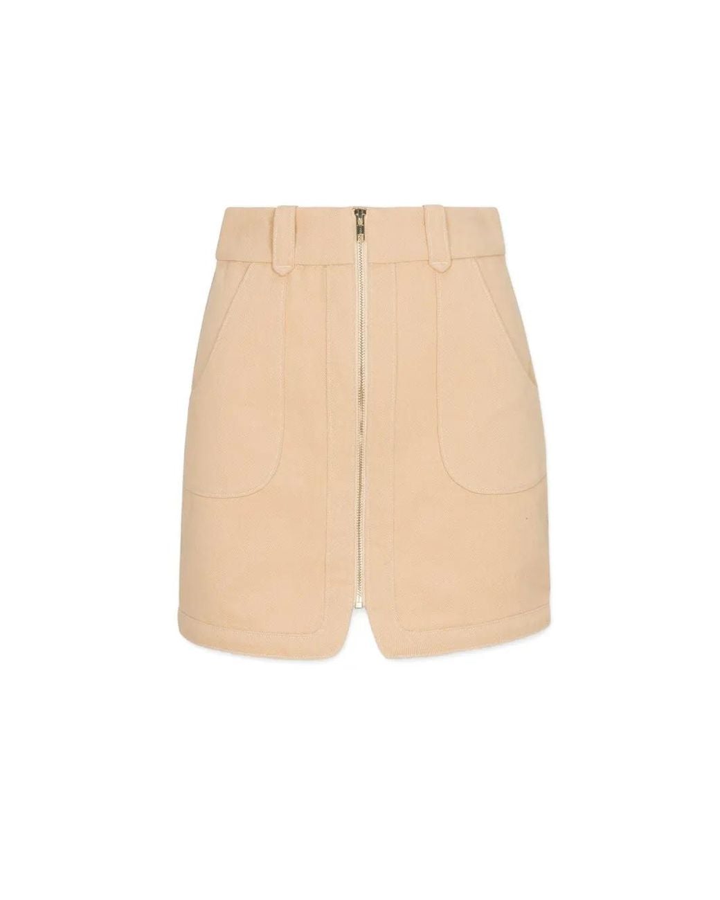 Hevron Natural Minijupe Nora À Fermeture Zippée