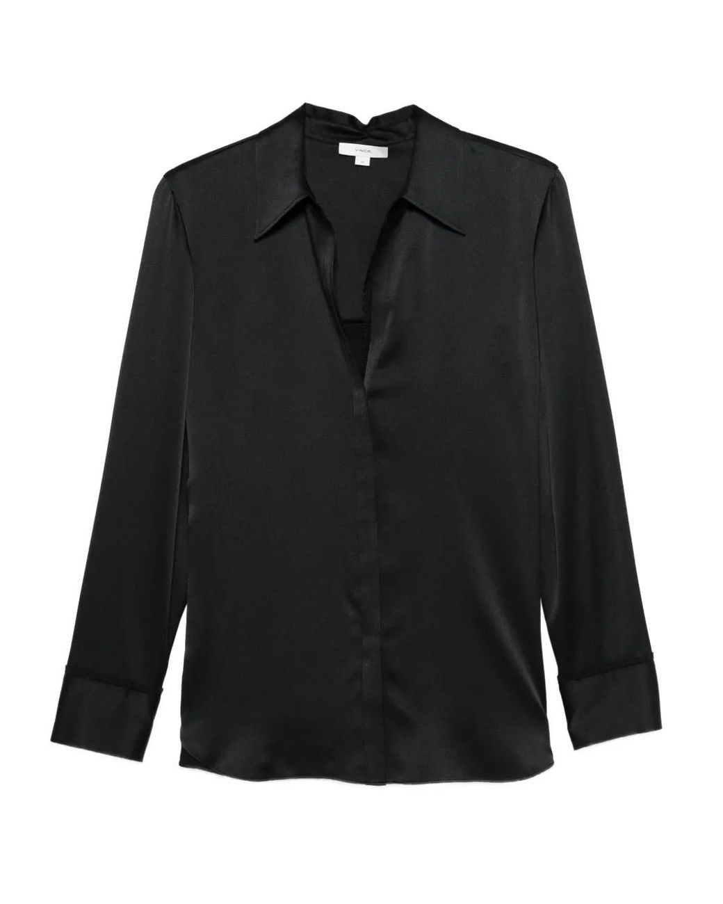 Vince Black Satin Shirt