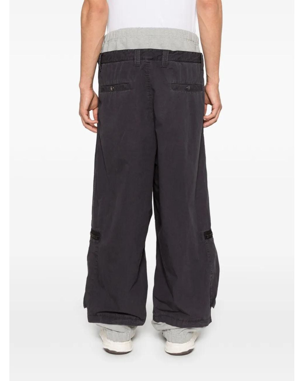 Maison Mihara Yasuhiro Gray Cotton Trousers for men