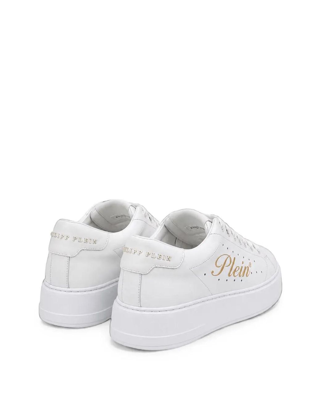 Philipp Plein White Low-Top Sneakers Signature for men