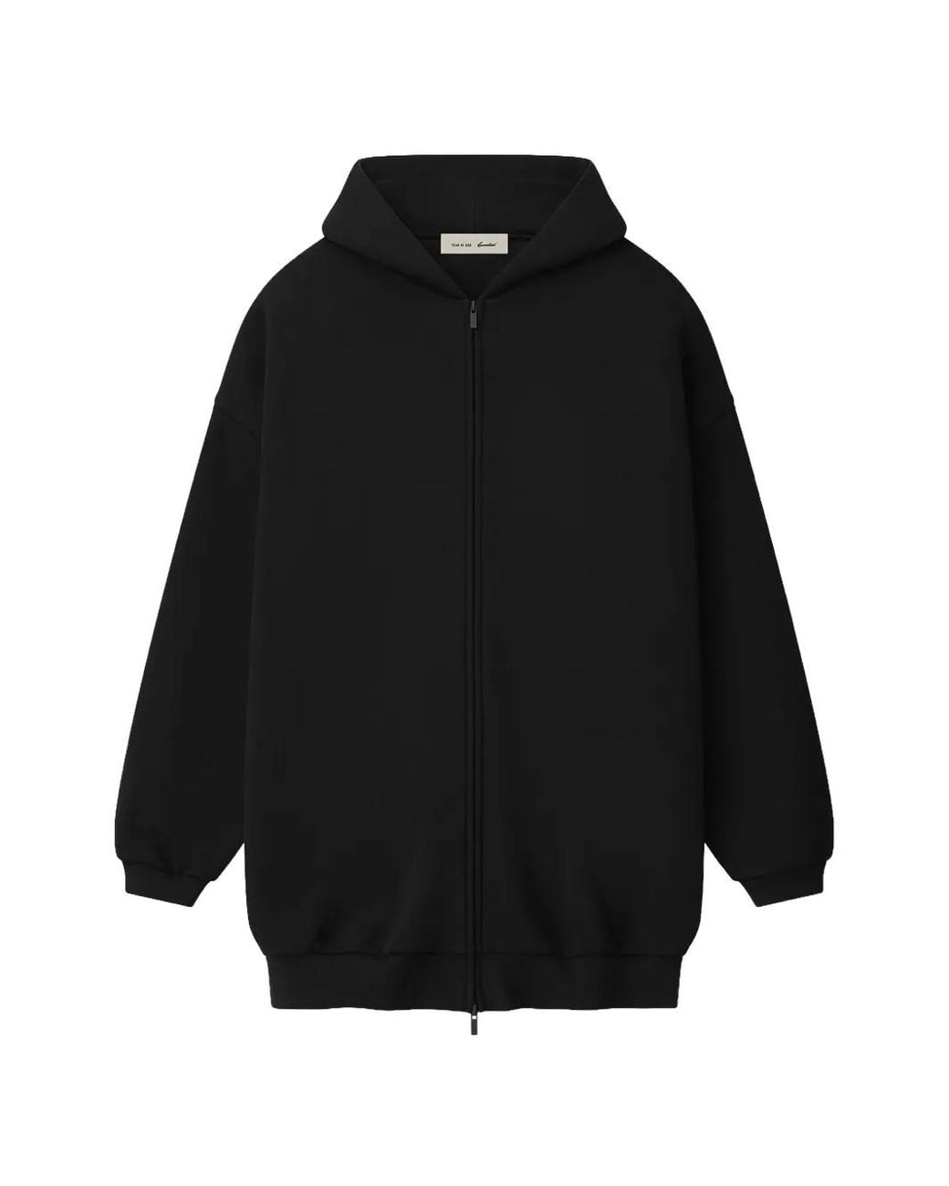 Fear Of God Black Zip Long Hoodie for men