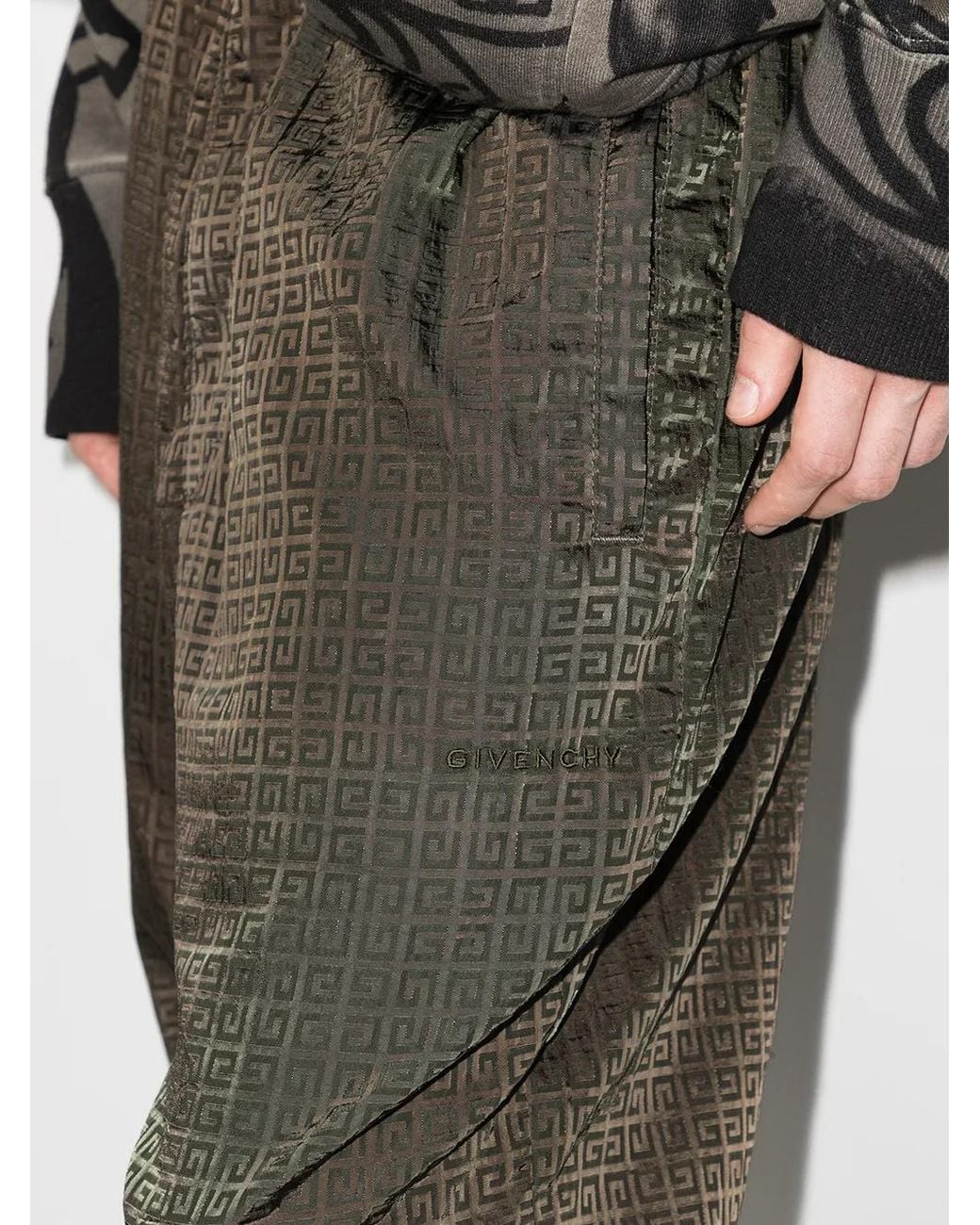 Givenchy Gray 4g Jacquard Track Pants for men