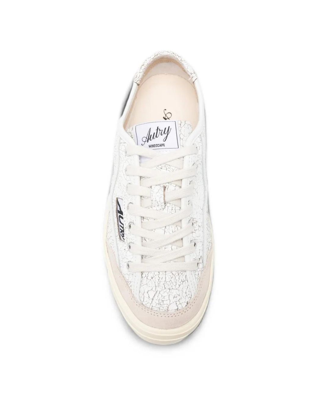 Autry White Cracked-Effect Windscape Sneakers
