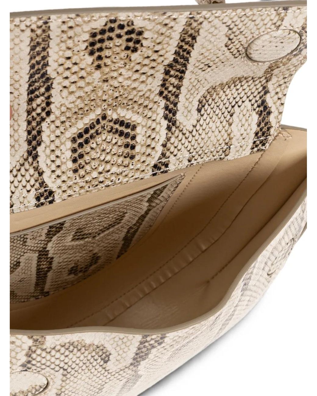 Wandler Natural Mini Hortensia Snakeskin-Effect Tote Bag