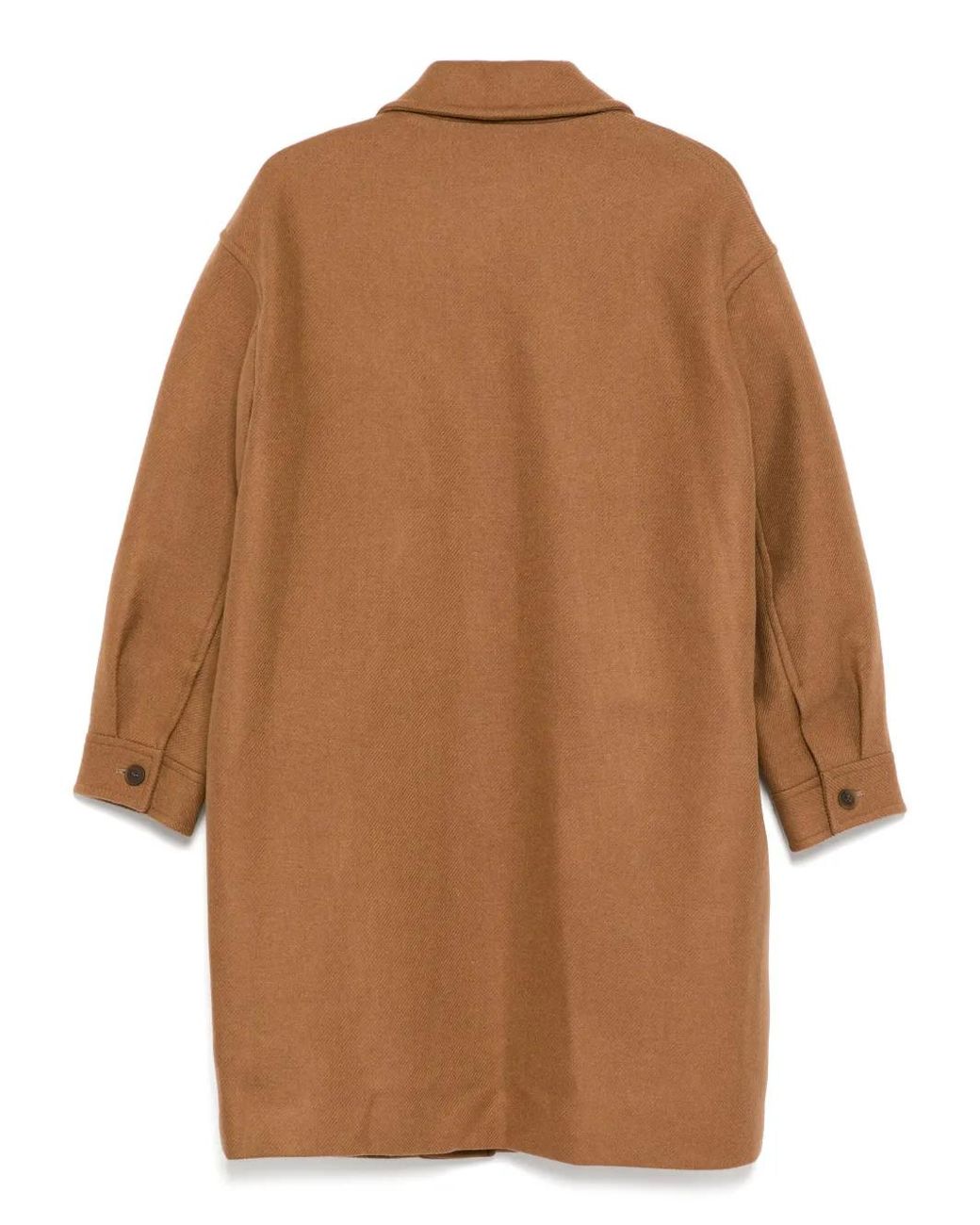 Maison Kitsuné Brown Wool Coat