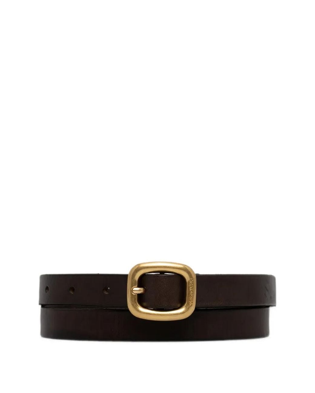 Marc O' Polo White Adina Logo-Engraved Leather Belt