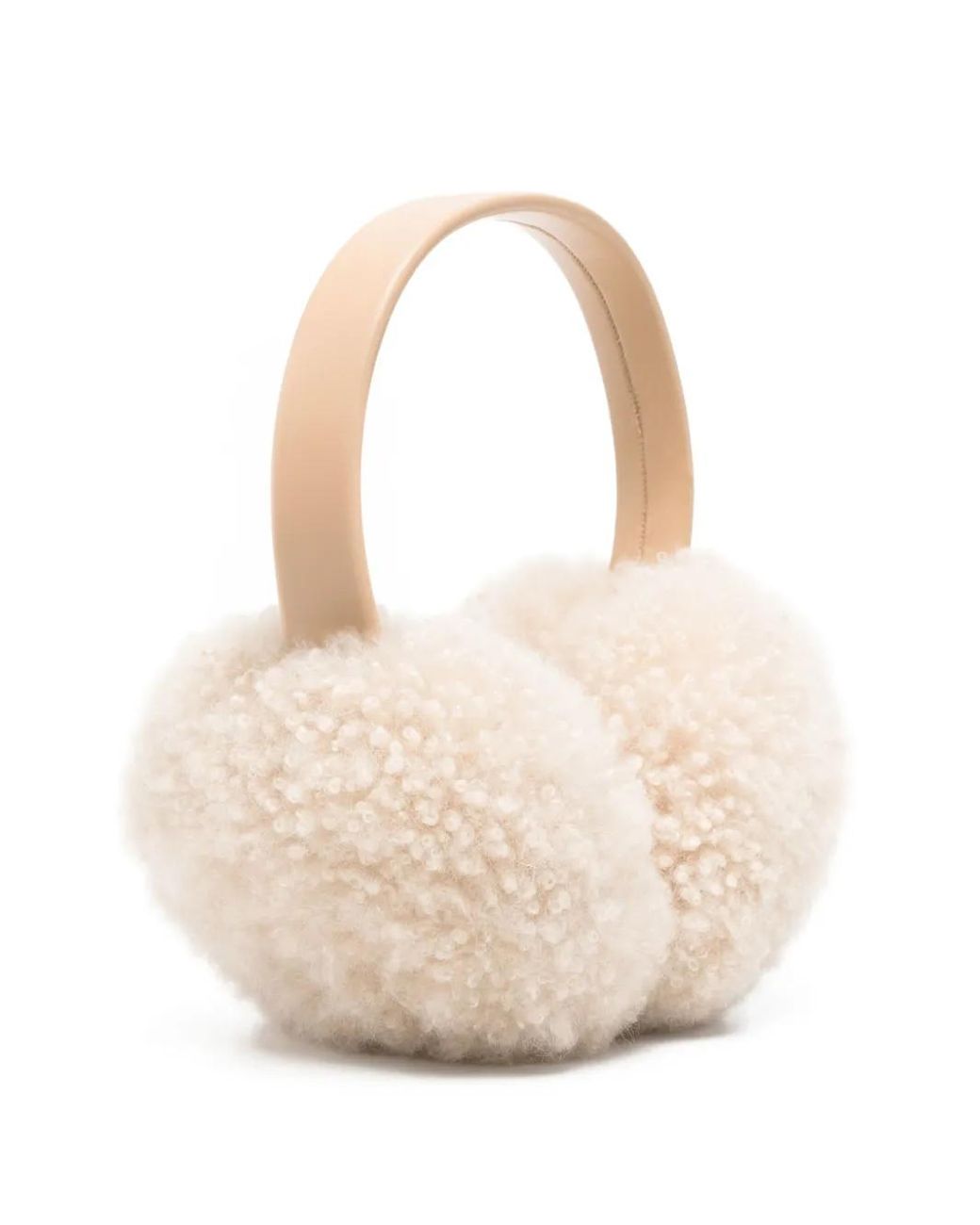 Liska White Fluffy Ear Warmers