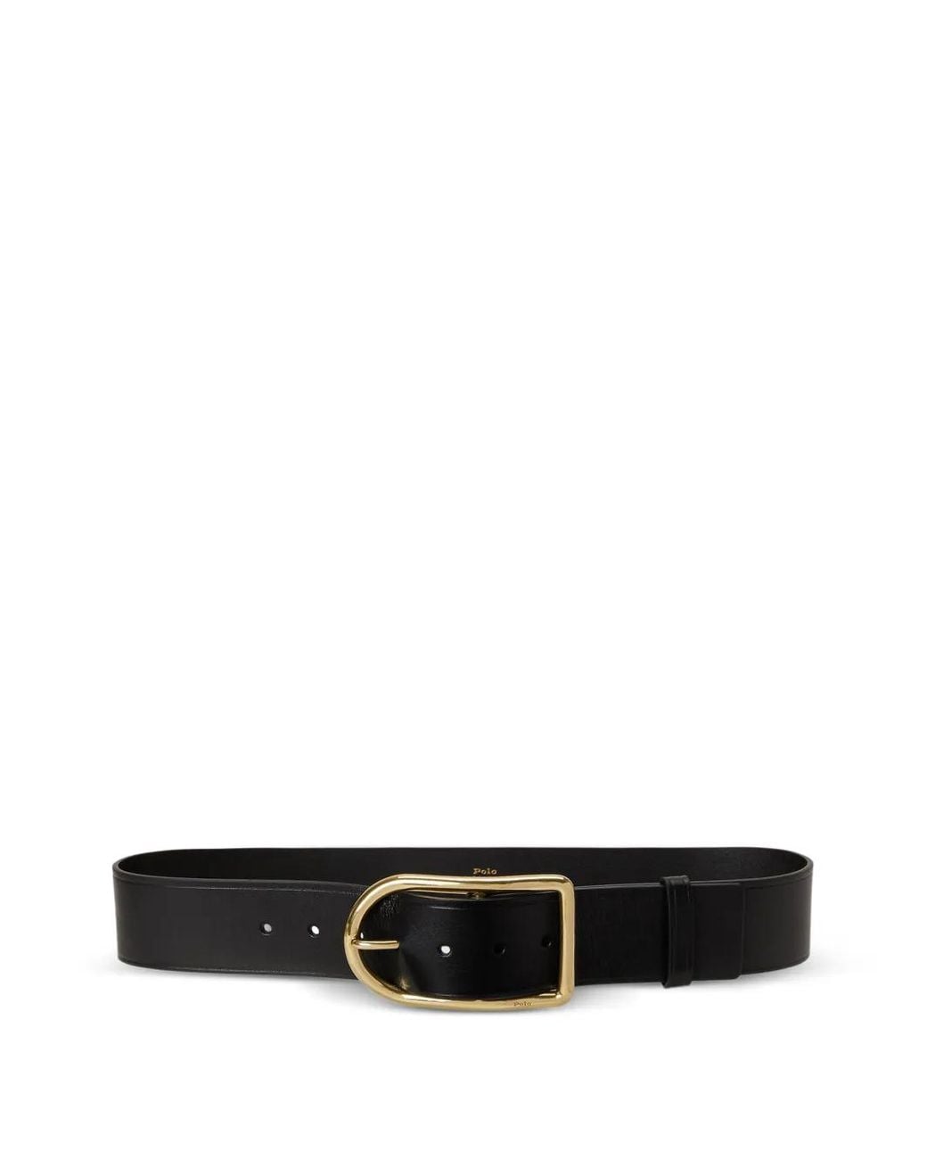 Polo Ralph Lauren White 50Mm Buckle Leather Belt