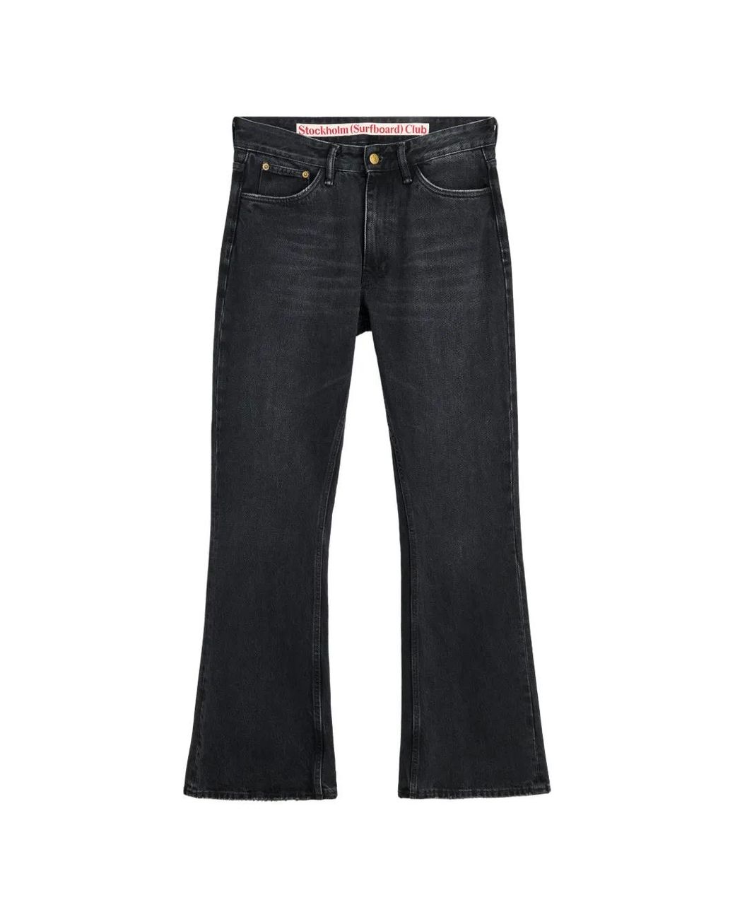 Stockholm Surfboard Club Black Five-Pocket Bootcut Jeans