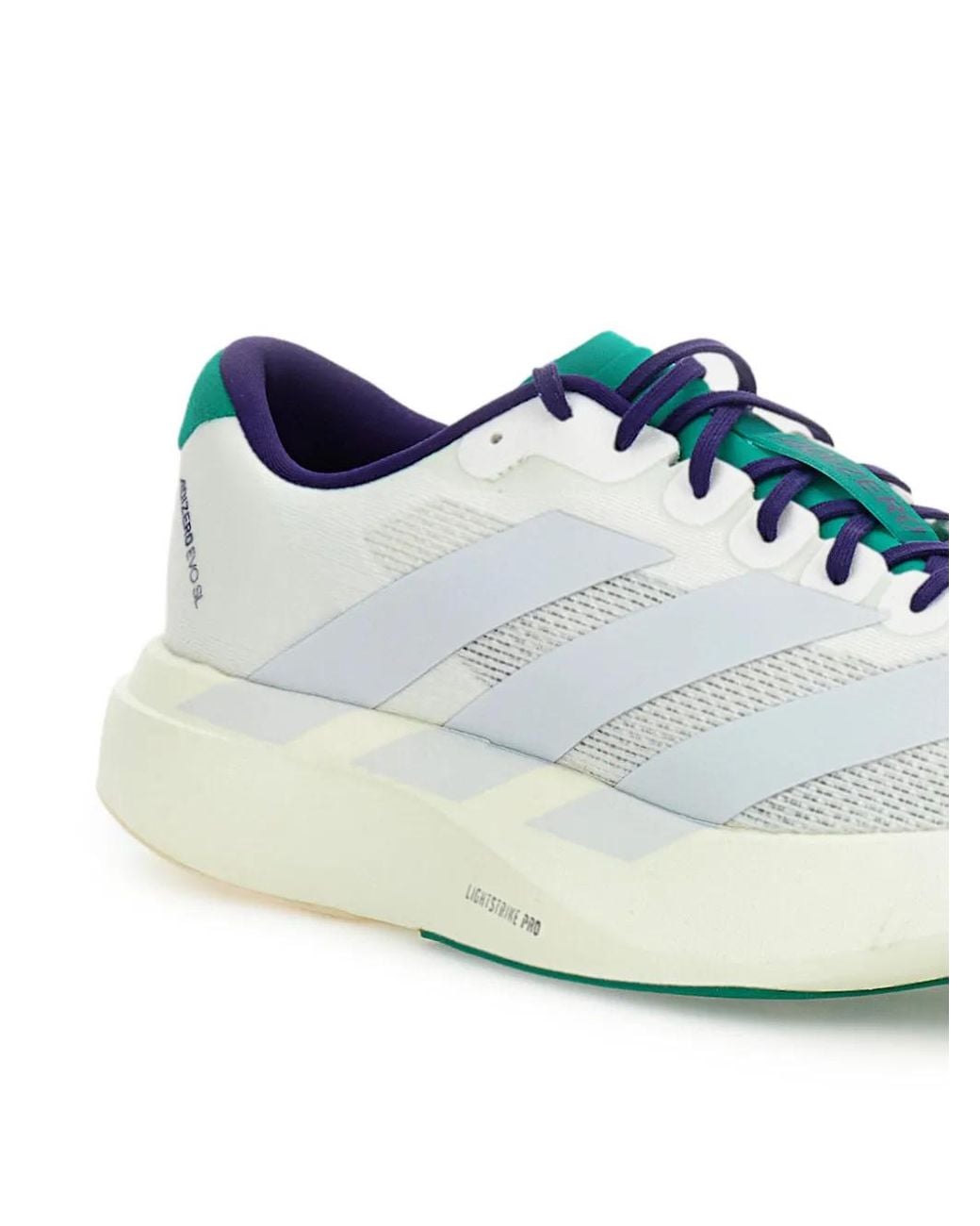 Adidas White Adizero Evo Sl Low-Top Sneakers for men