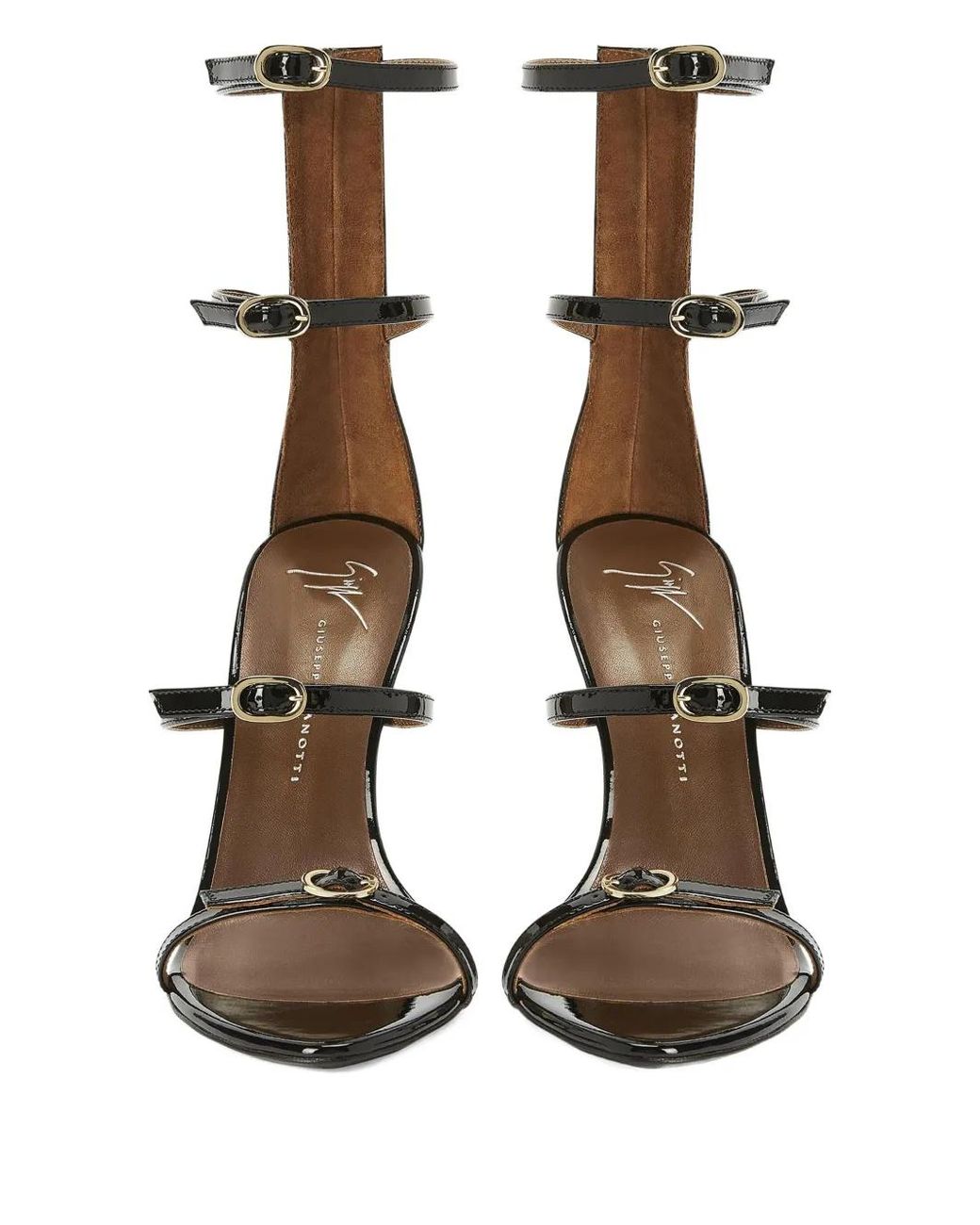 Giuseppe Zanotti White 105Mm Giselle Buckles Sandals