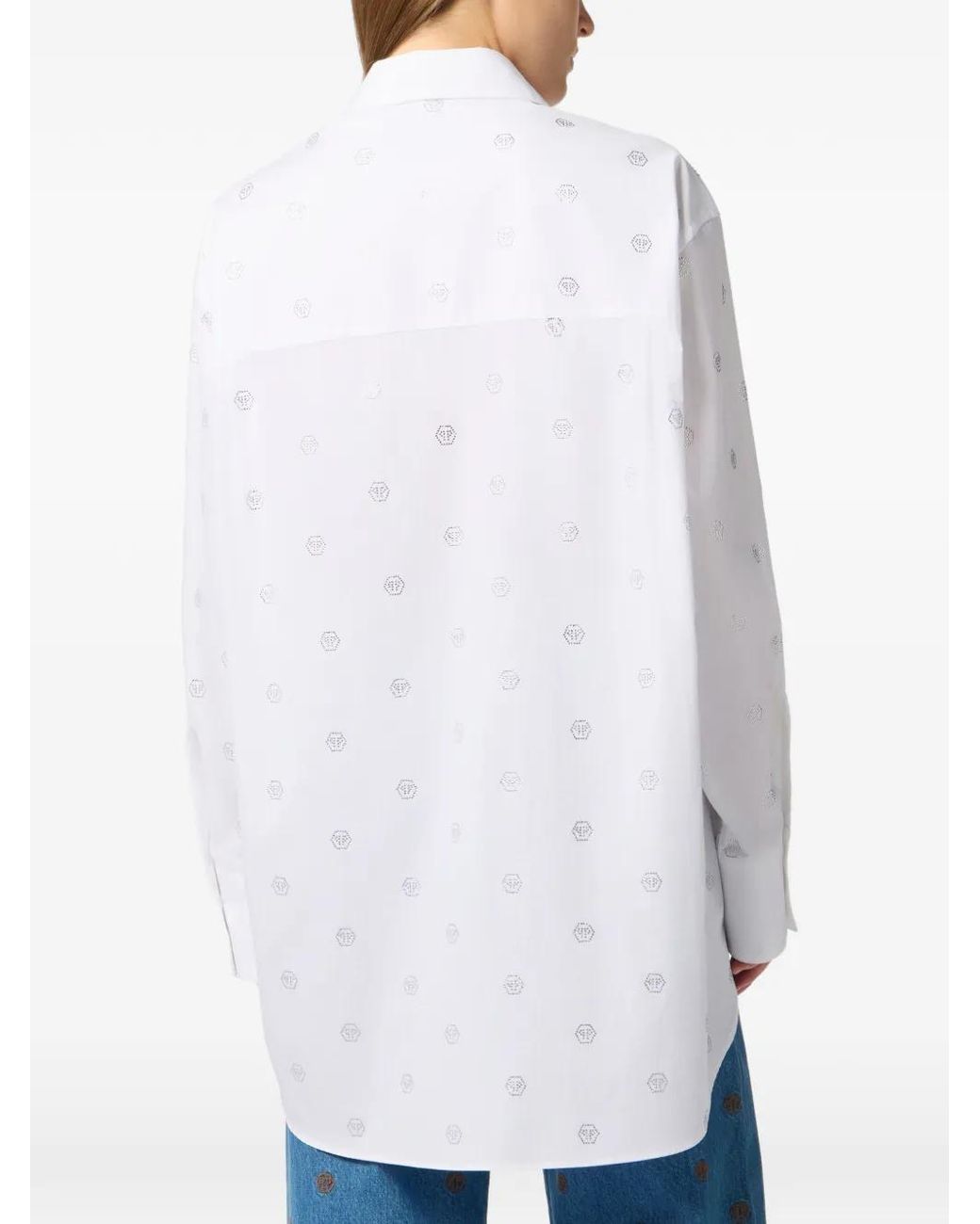 Philipp Plein White Monogram Shirt