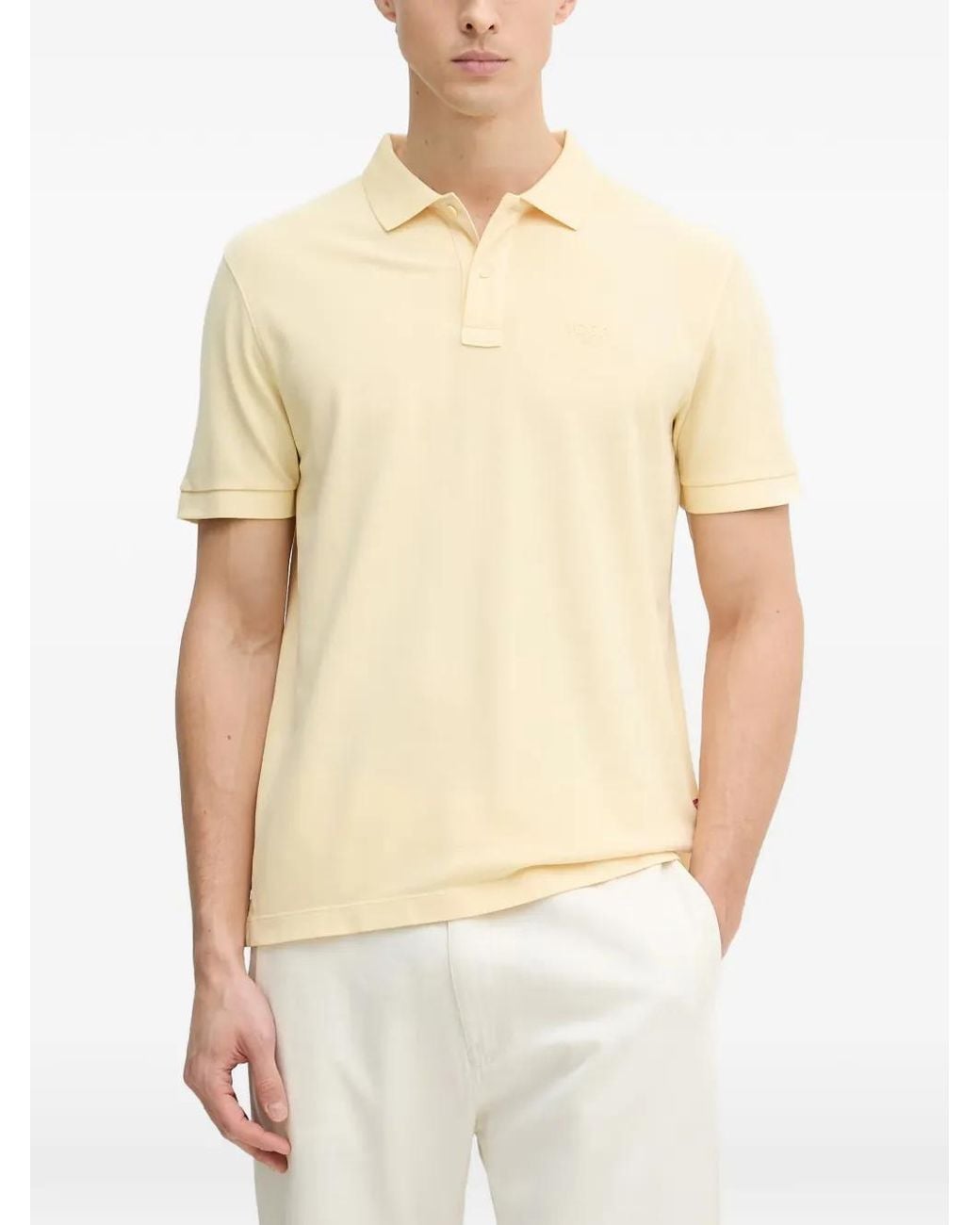 Joop! Natural Ambrosian Logo-Embroidered Polo Shirt for men