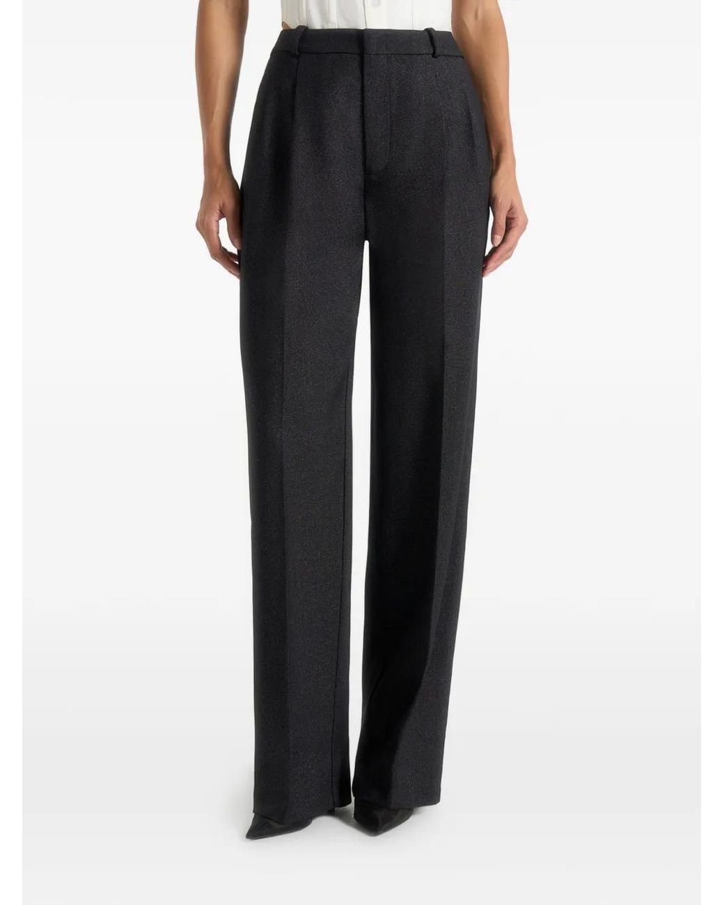 Manière De Voir Black Julie Tailored Pleated Trousers