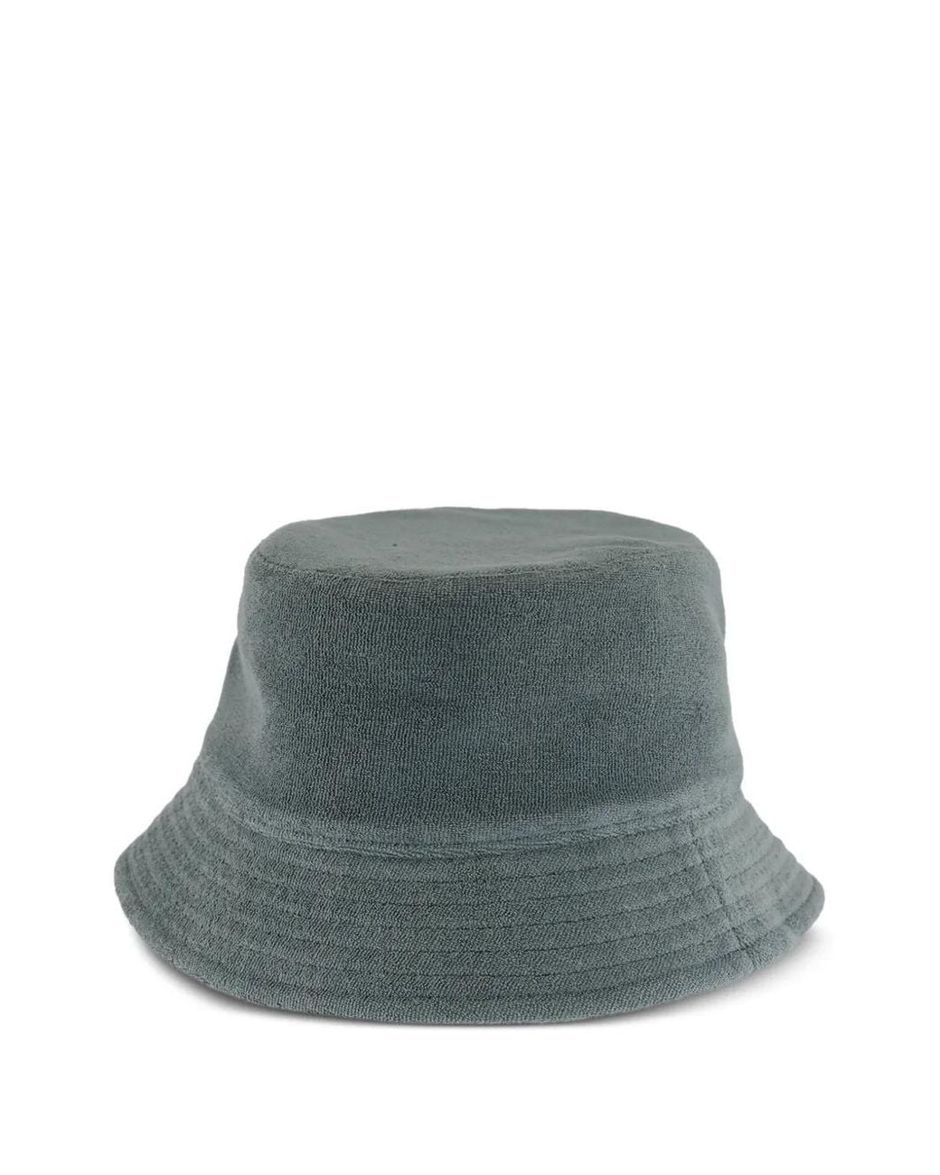Fedeli Green Terry Knitted Cotton Bucket Hat for men