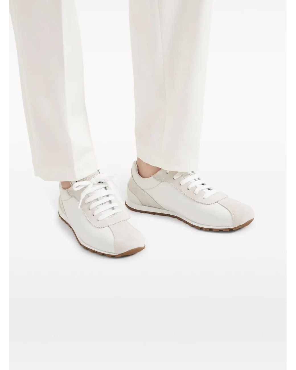 Brunello Cucinelli White 'Runners' Sneakers