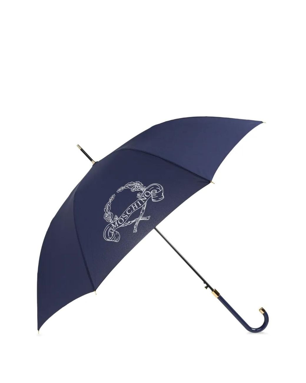 Moschino Blue Logo-Print Umbrella