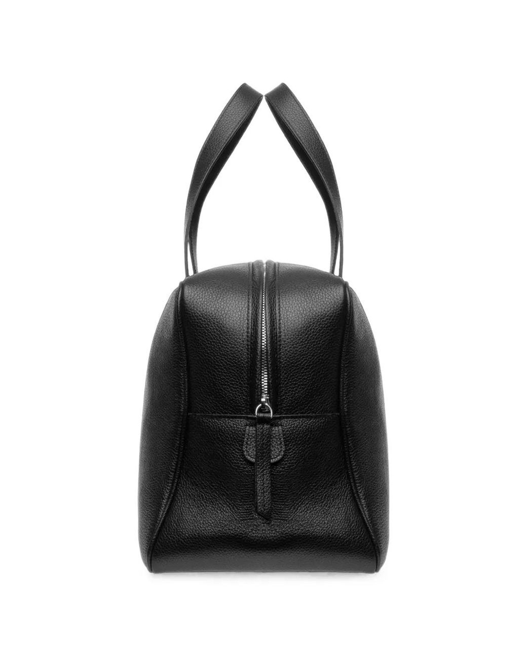 Situationist Black Grained Leather Tote Bag