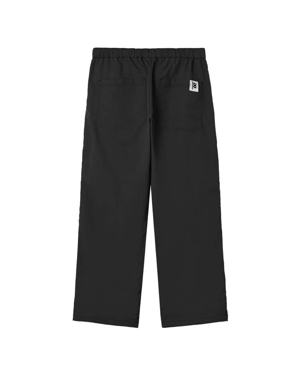 Chocoolate Black Logo-Patch Panelled Trousers for men