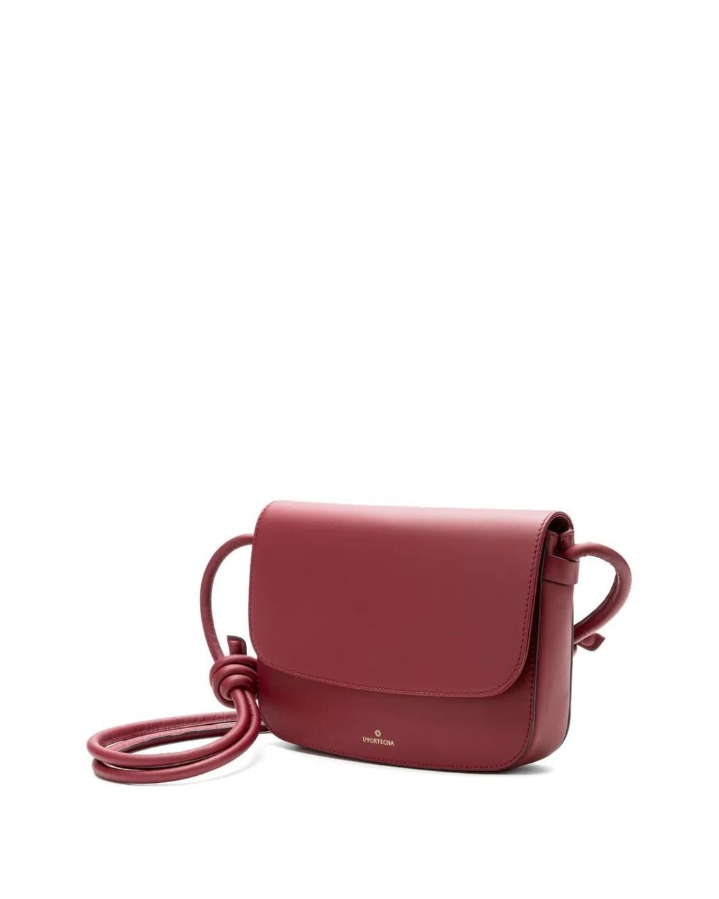 La Portegna Red Lucía Knotted Shoulder Bag