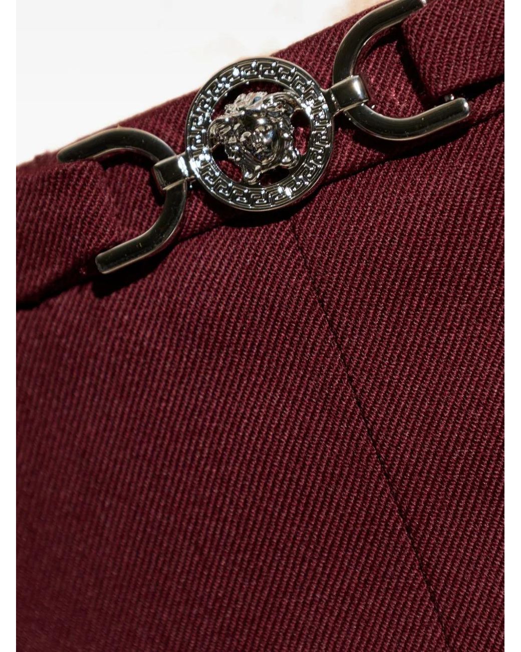 Versace Mini-Rok Met Logodetail in het Red