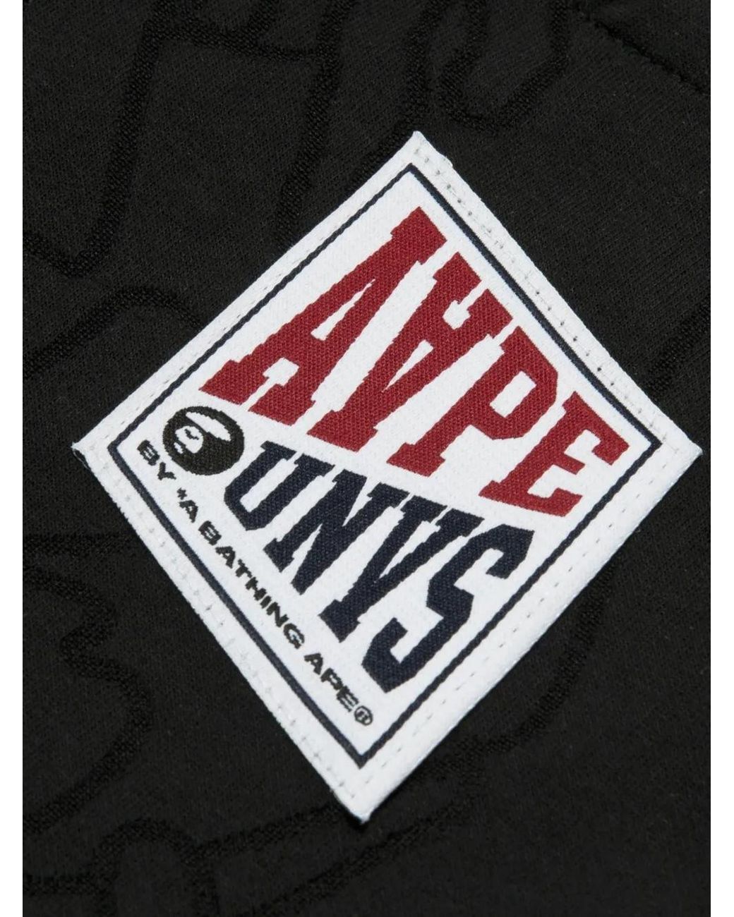Aape By A Bathing Ape Black Moonface Logo Camo-Print Sweatshirt for men