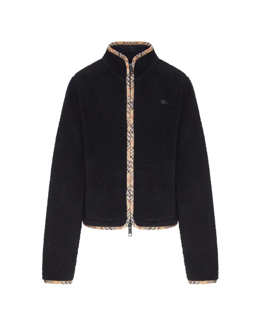 Burberry Blue Check-Trim Jacket