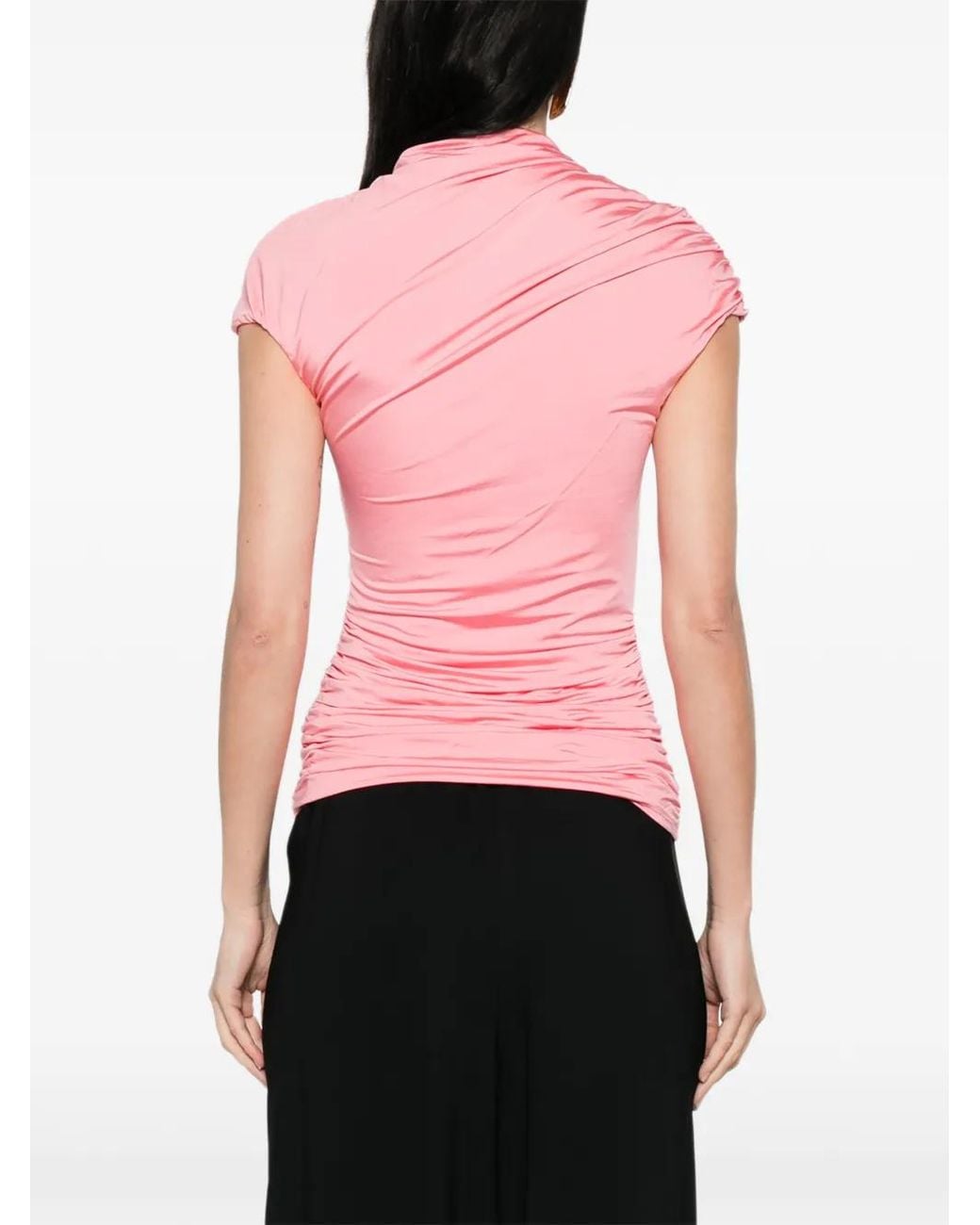 Self-Portrait Pink Draped Top