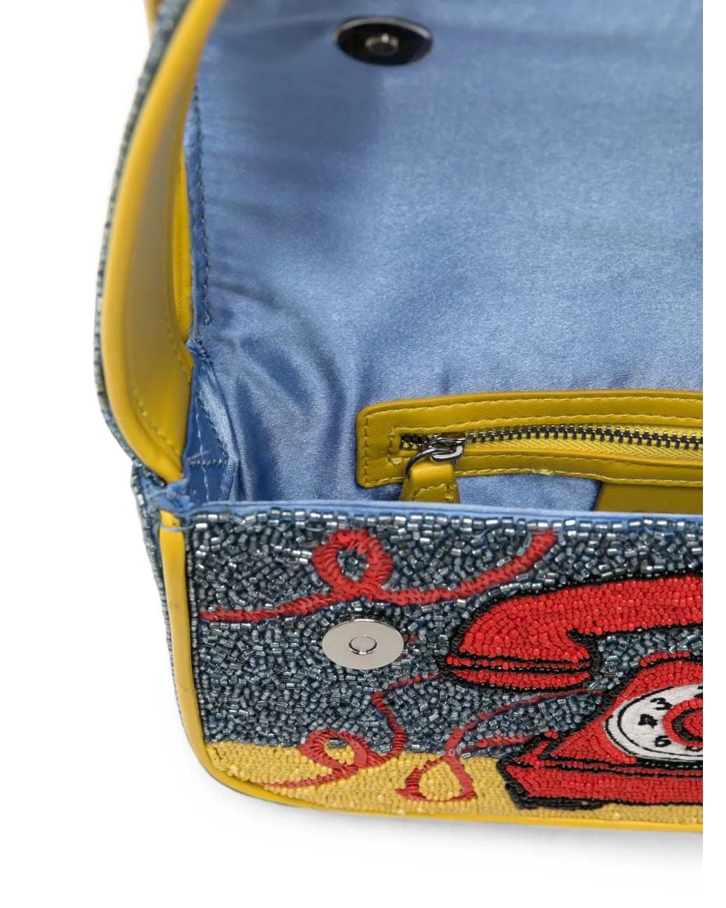 Staud White Tommy Hotline Bead-Embellished Shoulder Bag
