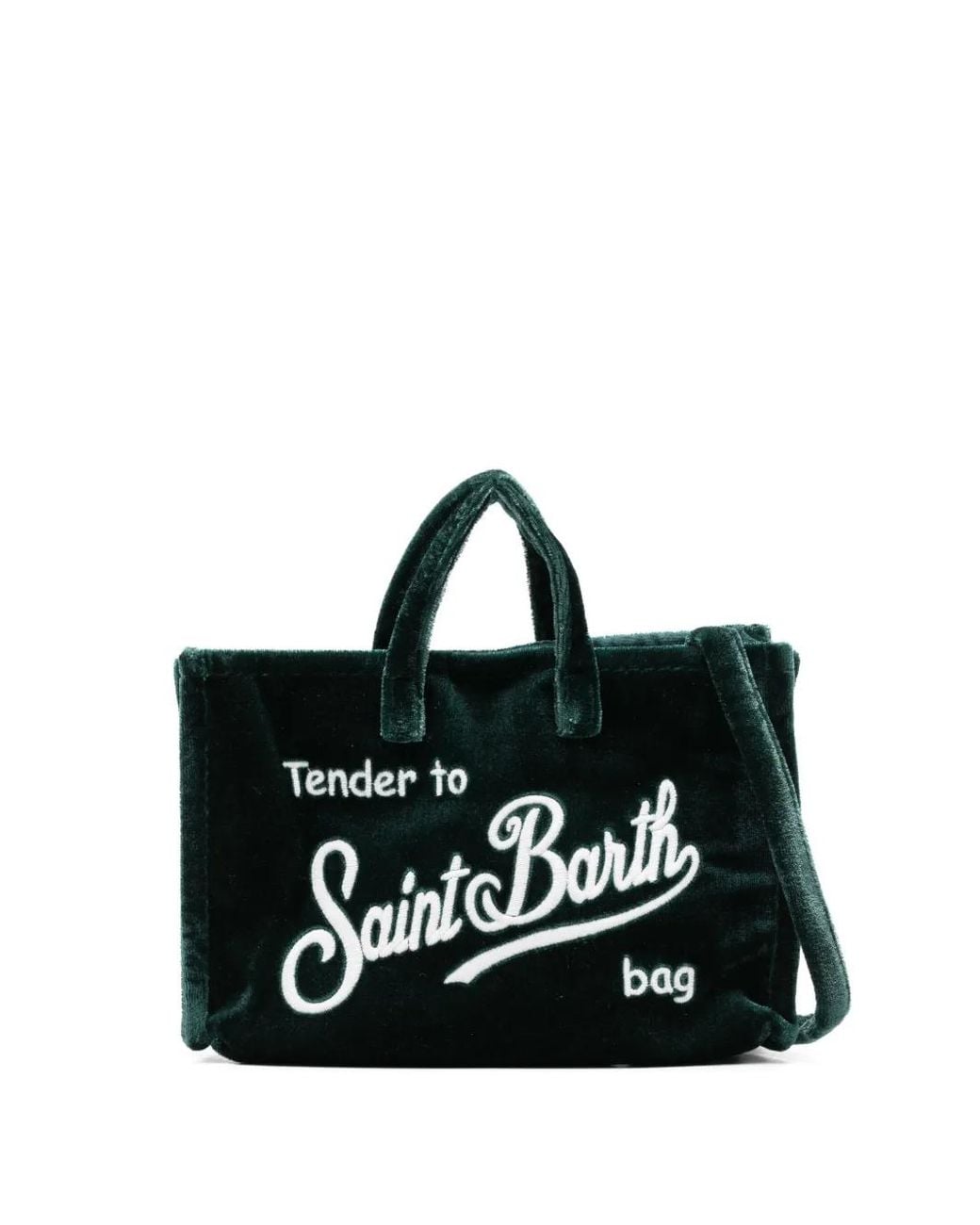 Mc2 Saint Barth Black Logo-Embroidered Mini Bag