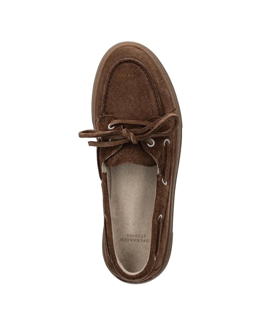 COPENHAGEN Brown Cph178 Lace-Up Platform Boat Shoes