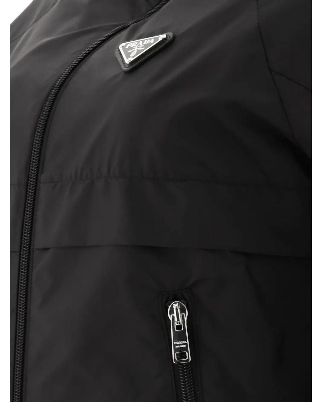 Prada Black Cropped Rain Jacket