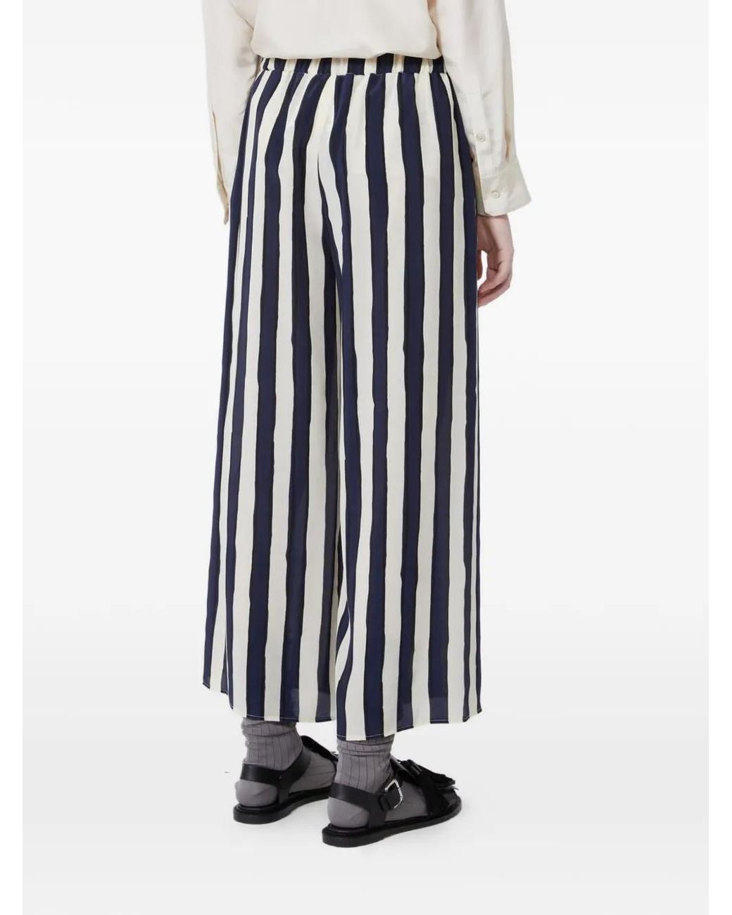 Weekend by Maxmara White Nirvana Striped-Pattern Trousers