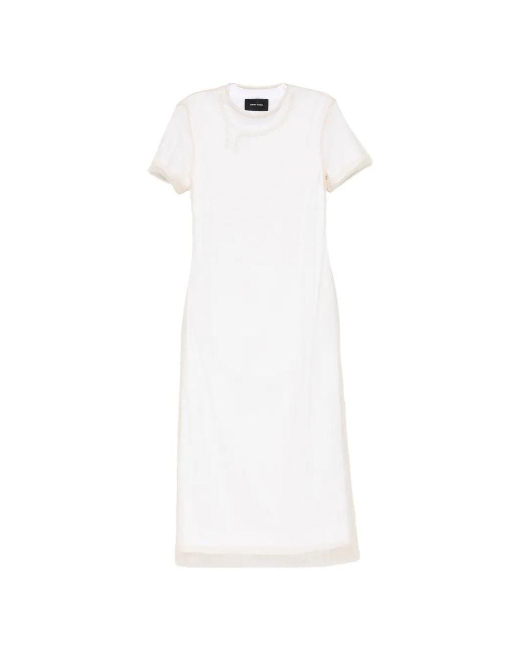 Simone Rocha White Layered Embellished Dress