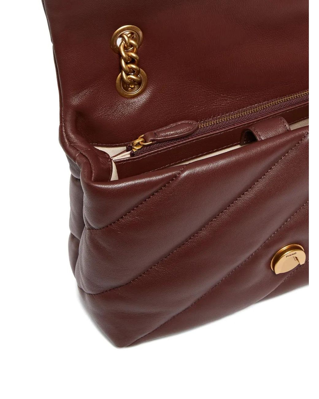Pinko Brown Love Classic Puff Bag