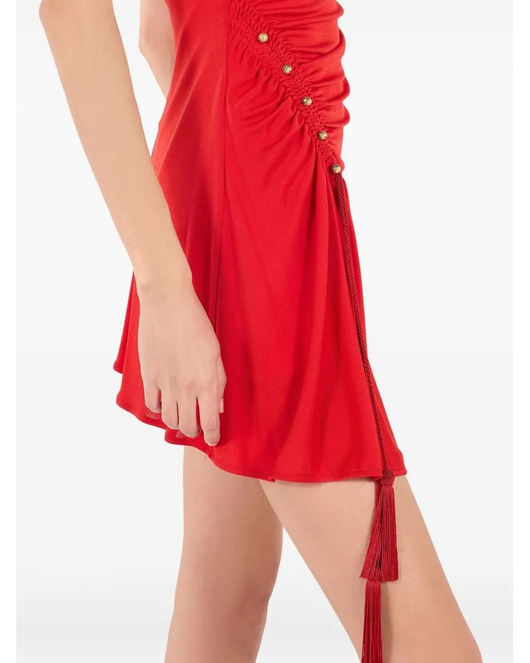 Roberto Cavalli Gathered-Detail Mini Dress